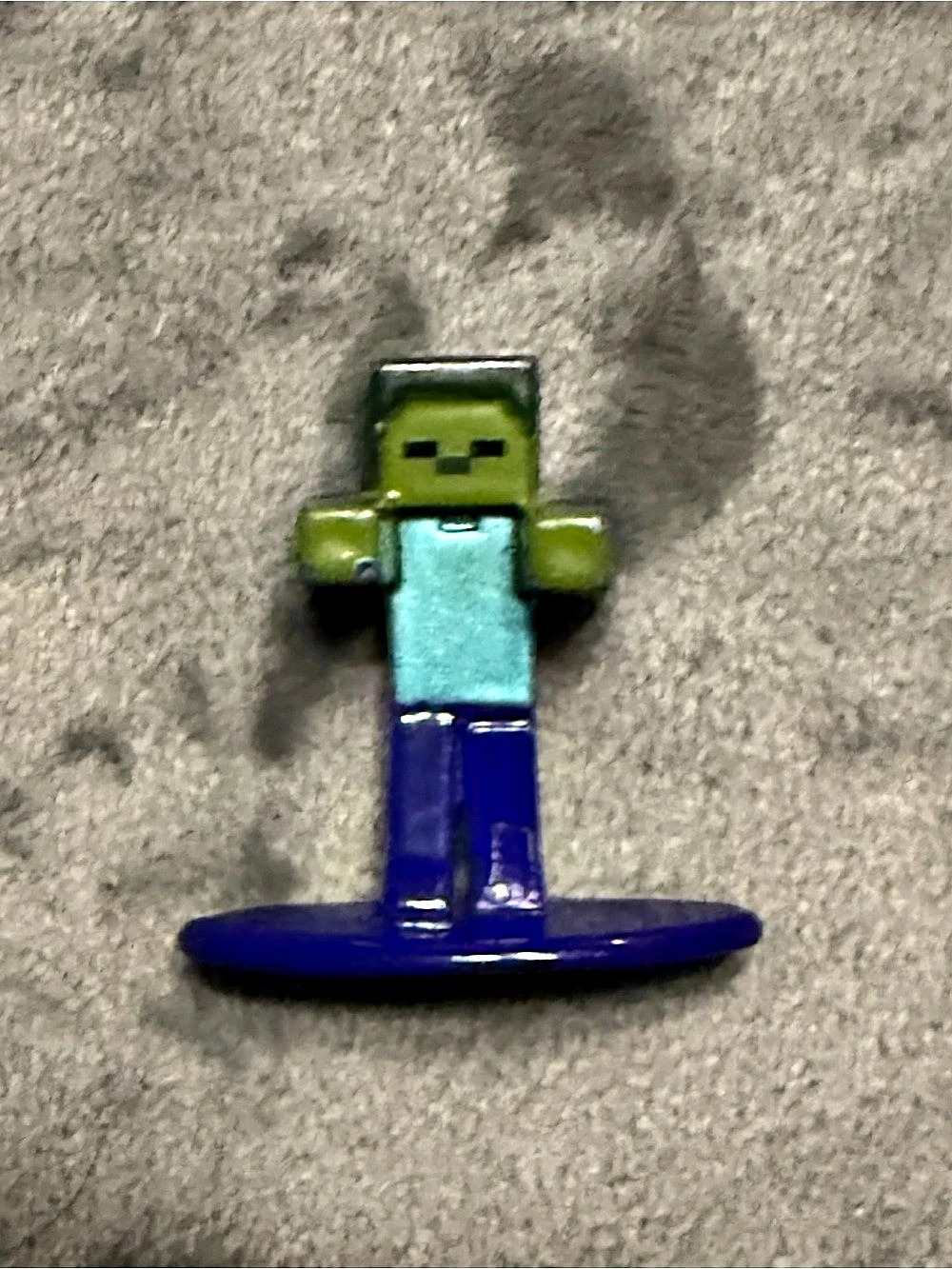 Jada Toys Minecraft Zombie Nano Metalfigs Die-Cast Figure Blue & Green Figure